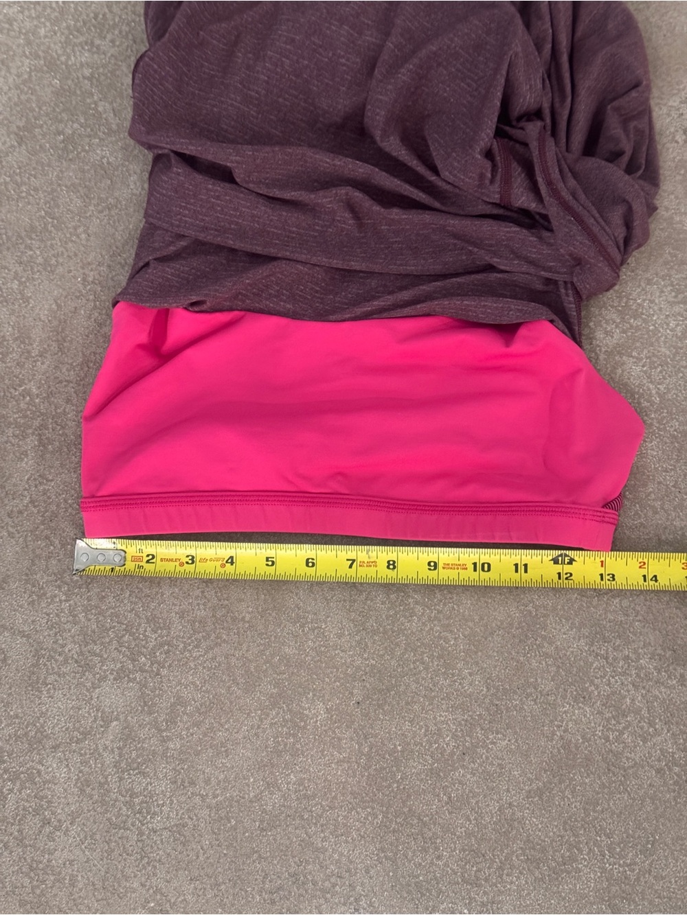 Lululemon Wild Tank Top 2-in-1 Heathered Black Cherry Coral Size 8 Built-In Bra - Picture 7 of 9